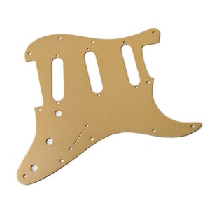 フェンダー Fender 11-Hole Modern 1-Ply Anodized Stratocaster S/S/S Pickguard GOLD ギター用ピックガード