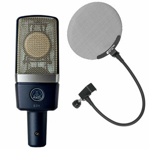 AKG C214 コンデンサーマイク 正規輸入品 金属製ポップフィルター付きセット