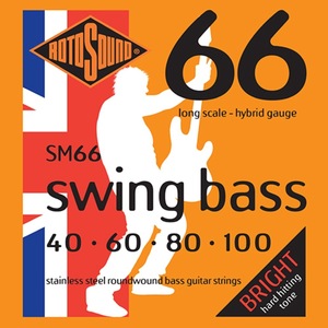 ロトサウンド ベース弦 2セット SM66 SWING BASS 66 HYBRID 40-100 エレキベース弦×2セット ROTOSOUND