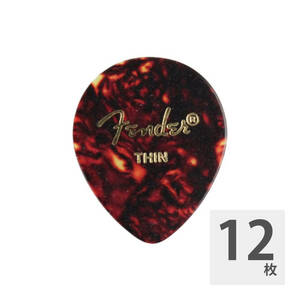 Fender Guitar Pick 12 листов Установите тонкие 347 Shape Tortoise Shell