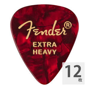 フェンダー ギターピック 12枚 セット エクストラヘビー 351 Shape Premium Picks Extra Heavy Red Moto Fenderの画像1