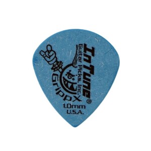 ギターピック 12枚 セット インチューン 1.00mm DGP4-C100 GrippX-XJJ Blue In Tune Guitar Picks