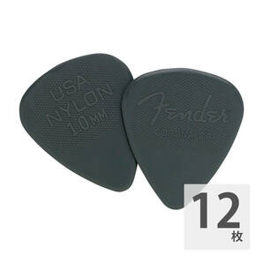 フェンダー ギターピック 12枚 セット 1.00mm 351 Shape Nylon Charcoal Fenderの画像1