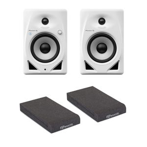 Pioneer DJ DM-50D-BT-W White Bluetooth installing Powered monitor speaker 1 pair (2 pcs ) white I so ration pad attaching set 