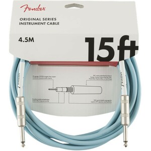  fender Fender Original Series Instrument Cable SS 15' Daphne Blue guitar cable guitar shield 