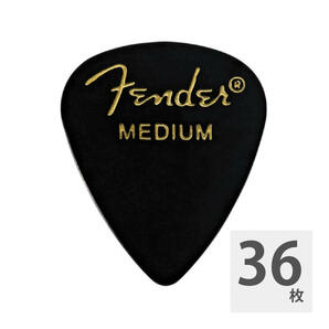 フェンダー ギターピック 36枚 セット ミディアム 351 Shape Classic Picks Black Medium Fenderの画像1