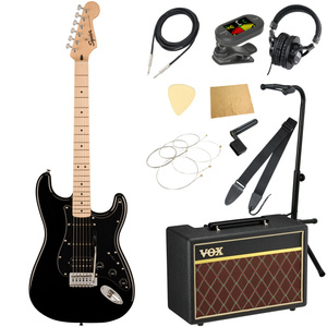  электрогитара начинающий комплект .. тросик Sonic Stratocaster HSS MN BLK Fender Stratocaster VOX усилитель имеется введение 11 пункт Squier.....