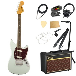 エレキギター 初心者セット スクワイヤー Classic Vibe '60s Mustang SNB LRL VOXアンプ付き 入門11点 スクワイア Squier