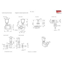 シャーラー ギターペグ ST-6K DR NI 3L3R ギター用ペグ 2コブタイプ 6個セット SCHALLER_画像5