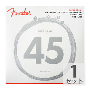 Fender エレキベース弦 7250 Bass Strings， Nickel Plated Steel， Long Scale， 7250ML .