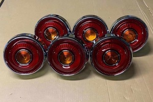 # new goods = Japan tail tail lamp single unit 3 ream set left right . red & orange color JB size Skyline Ken&Mary rare yomeli deco truck JB-3