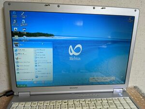 古いのでジャンク扱い SHARP メビウス PC-WE50N 15.4インチ windows xp