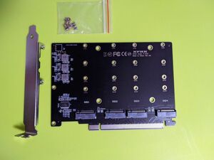 中華NFHK M.2 SSD/NVMe/4枚差し PCIe x16 変換カード