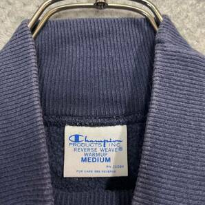 100円スタート♪ （12）champion チャンピオン リバースウィーブ スウェットワンピース サイズM モックネック REVERSE WEAVE ネイビー 青の画像3