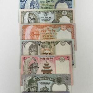 A 2085.ネパール9種紙幣 旧紙幣 外国紙幣の画像1