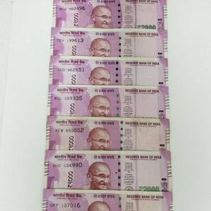 A 2118.インド8枚(2016年7枚2017年1枚) 紙幣 外国紙幣 の画像1