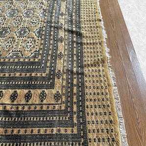 【270×188】ウール◆パキスタン産絨毯・カーペット■3483-45の画像7