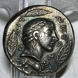 依頼出品　古代ローマギリシャ テトラドラクマ銀　重目8.50g 貿易銀貨　古銭　家蔵品初出　アンティークコイン　未鑑定品