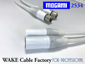  совершенно белый . высококачественный звук!MOGAMI2534* premium specification *XLR кабель 1m стерео пара * местного производства Moga mi/ Neutrik белый / баланс кабель / др. .. не безусловно 