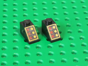 6M079-凸LEGO 「黄色と赤のドット」スロープ 2個 　%3040p01