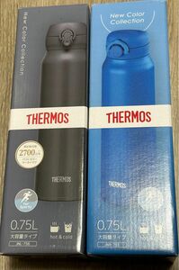 THERMOS NEW！水筒　スモークブラック＆メタリックブルー　0.75L 新品未使用2個セット