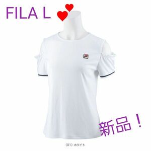 【要コメント】フィラ FILA テニスウェア レディースゲームシャツ L　LVL2627　01 ホワイト