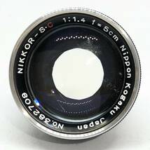 【動作確認済！】Nikon ニコン　S2 NIKKOR-S.C 1:1.4 f=5cm【2468397-1/280/rgmry】_画像9