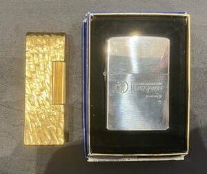 #11288A　Dunhill ダンヒル ZIPPO ジッポ ガス オイル ライター 喫煙具 2点おまとめ