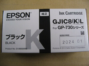 【使用推奨期限 2024.01】エプソン　EPSON 純正プリンターインク ビジネスインクジェット ブラック GJIC8KL　【対応機種】GP-730 GP-730W