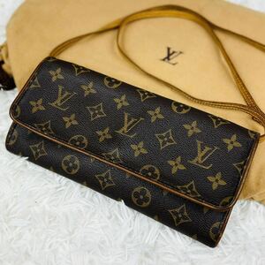 LOUIS VUITTON ルイヴィトン ポシェットツイン GM モノグラム ショルダーバック ポーチ クロス 肩がけ 型番: M51852 シリアル:CA0050