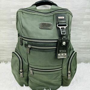 美品 大容量 TUMI トゥミ ALPHA BRAVO アルファ ブラボー ノックス リュック リュックサック バックパック カーキ 緑 多機能 通勤 通学の画像2