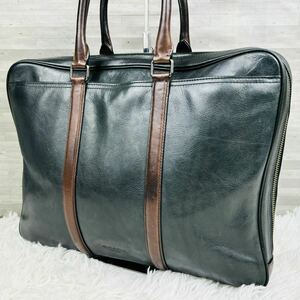 美品 A4 大容量 COACH コーチ ビジネスバッグ トートバッグ レザー 本革 ブラック 黒 ブラウン 茶色 バイカラー メンズ PC収納 