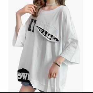 【新品】OVERSIZEダメージTシャツ XL