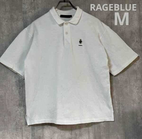 レイジブルー　RAGEBLUE ポロシャツ　M 綿100%