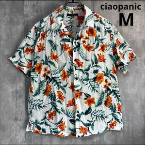 チャオパニック　ciaopanic 半袖シャツ　レーヨン　M 総柄