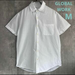 グローバルワーク　GLOBAL WORK 半袖シャツ　M 麻25%