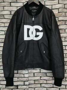 ★DOLCE&GABBANA ドルチェ&ガッバーナ×呪術廻戦★22SS 五条悟モデル DGロゴプリントジップアップリブレザージャケット