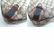 Dz786181 グッチ ショルダーバッグ セミショルダー ワンショルダー GGキャンバス 130737 001013 レディース GUCCI 中古_画像10