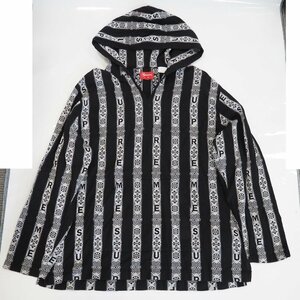 Th957183 シュプリーム 長袖シャツ Baja Hooded Shirt バハフーディシャツ メンズ ブラック×ホワイト系 サイズ：M Supreme 美品・中古