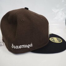 Th957301 ニューエラ キャップ/帽子 RC 59FIFTY Diaspora skateboards ウォルナット ブラウン系×ネイビー系 ウール NEW ERA 未使用_画像5