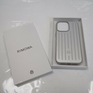Th956902 リモワ RIMOWA iPhone 15 Pro Max ケース シルバー アルミニウム製 未使用/展示品