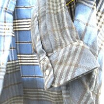 KR9101 ディーゼル 長袖シャツ 刺繍 ディップダイチェック S-MIRAV Lサイズ ブルー系 DIESEL 中古_画像10