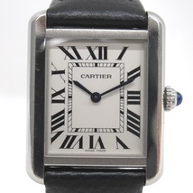 KR54991 カルティエ 腕時計 クォーツ タンクソロ SM 2針 3170 白系文字盤 レディース CARTIER 中古_画像1