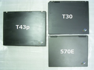 ジャンク ThinkPad T43p、T30、570E