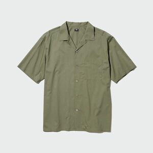 新品●ユニクロ オープンカラーシャツ（半袖） 4XL オリーブ