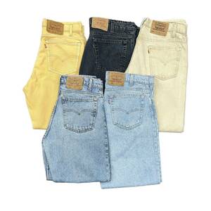 5本SET売り90s vintage Levis 550 デニムパンツ まとめ売り 古着卸 USA製 アメリカ製 バギーデニム