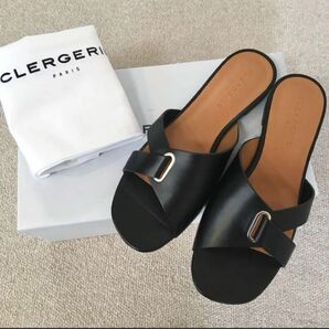 CLERGERIE クレジュリー フラットサンダル ブラック ベイクルーズ取扱 ¥66.000