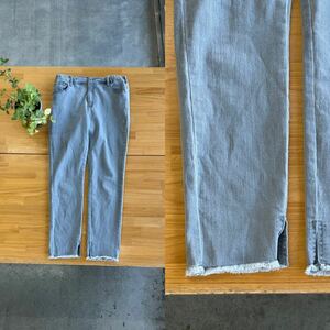 CIAOPANIC TYPY Ciaopanic tipi- hem cut off tapered stretch Denim pants cotton material jeans bottoms gray grey series XL