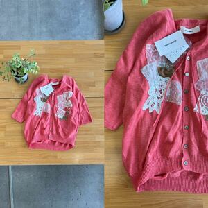  new goods tag attaching SUPER HAKKA Super Hakka cotton flax race badge cardigan beads tent embroidery cotton linen tops short sleeves feather woven pink color series 