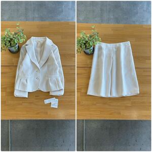  new goods tag attaching Krone Krone regular price 12990 jpy jacket skirt set suit setup go in . type formal bottoms eggshell white white color series 11